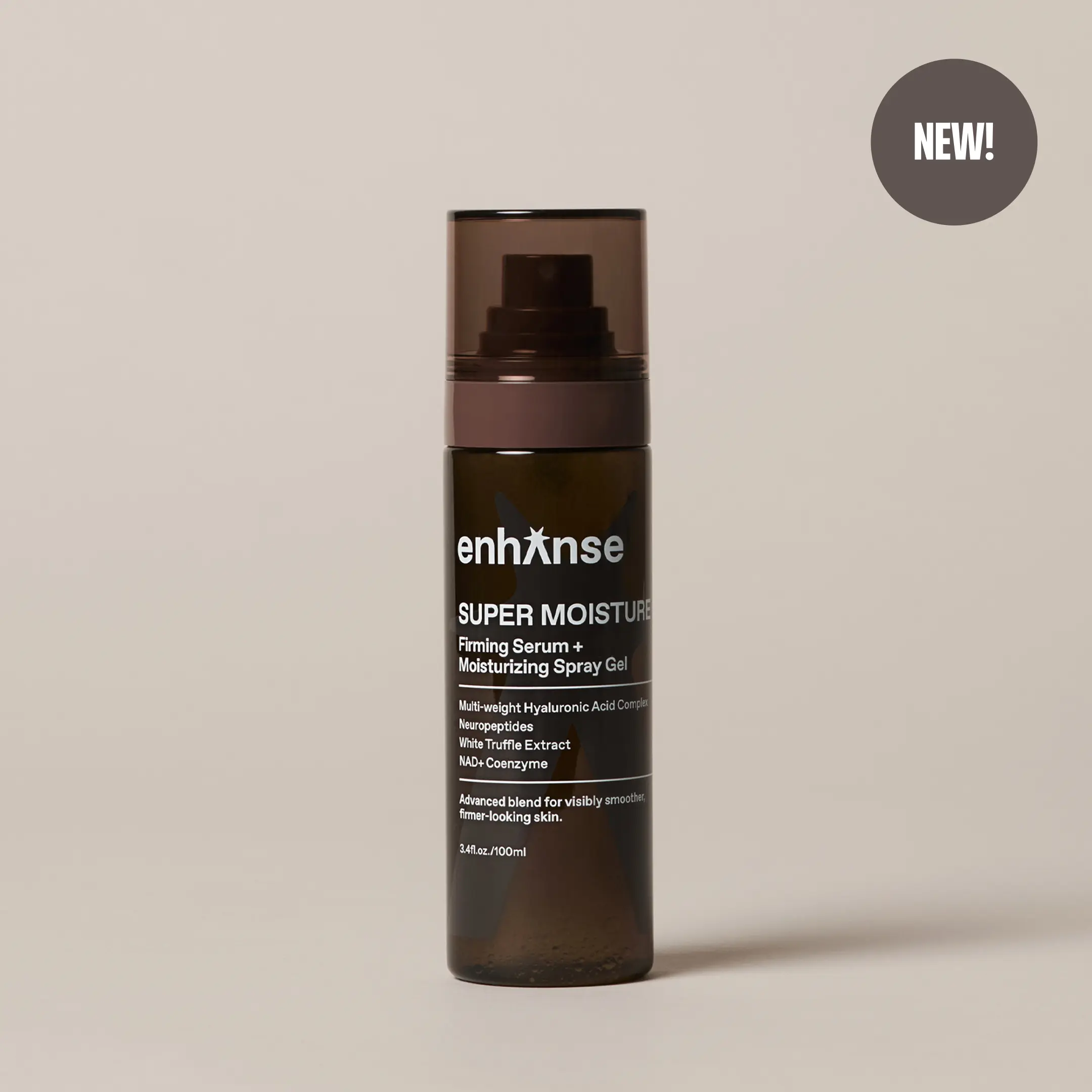 Enhanse Super Moisture, 2 in 1 Day to Night Serum & Moisturizer Spray, Hydration & Repair Formula with Hyaluronic Acid, Exosomes & NAD+, Collagen Support, Skin Care for Men, All Skin Types, 100 mL