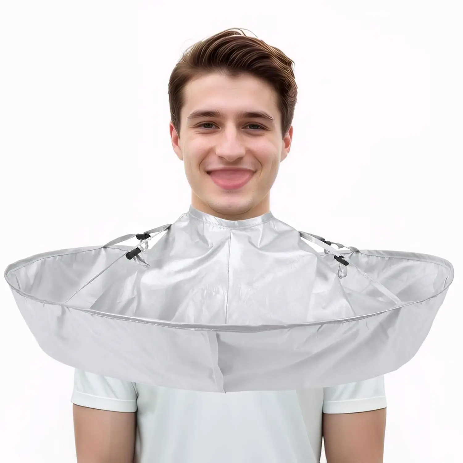Hair Cutting Cloak Cape, Professional Adjustable Haircut Cape Foldable Umbrella for Adults Kids Home Salon Barber Hairdressing Supplies