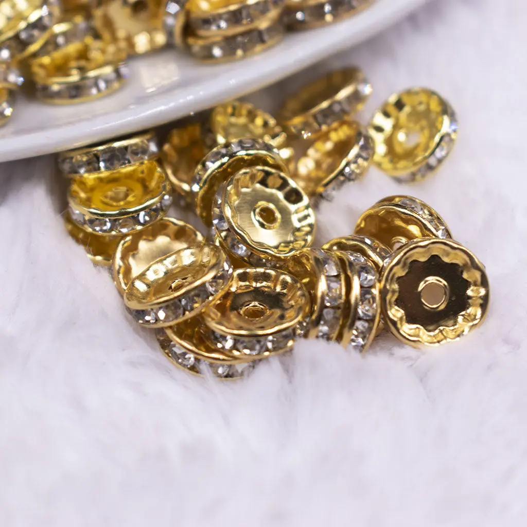 Gold Rondelle Spacer Beads