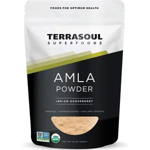 Organic Amla Berry Powder, Amalaki, 16 oz, Rich in Natural Vitamin C and Antioxidants, Supports Immune Health, USDA Organic, Vegan