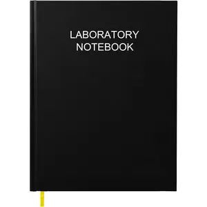 Quad Ruled Lab Notebook 0.25" Grid Format Science Lab Book with Grid Pages Table of Contents for Chemistry Physics Biology 8" x 10" Black