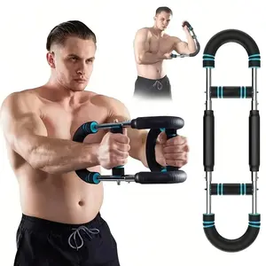 U-Shaped Stretch Arm Strength Trainer, Adjustable Indoor Exercise Fitness Resistance Device, Three-Hole Home Use