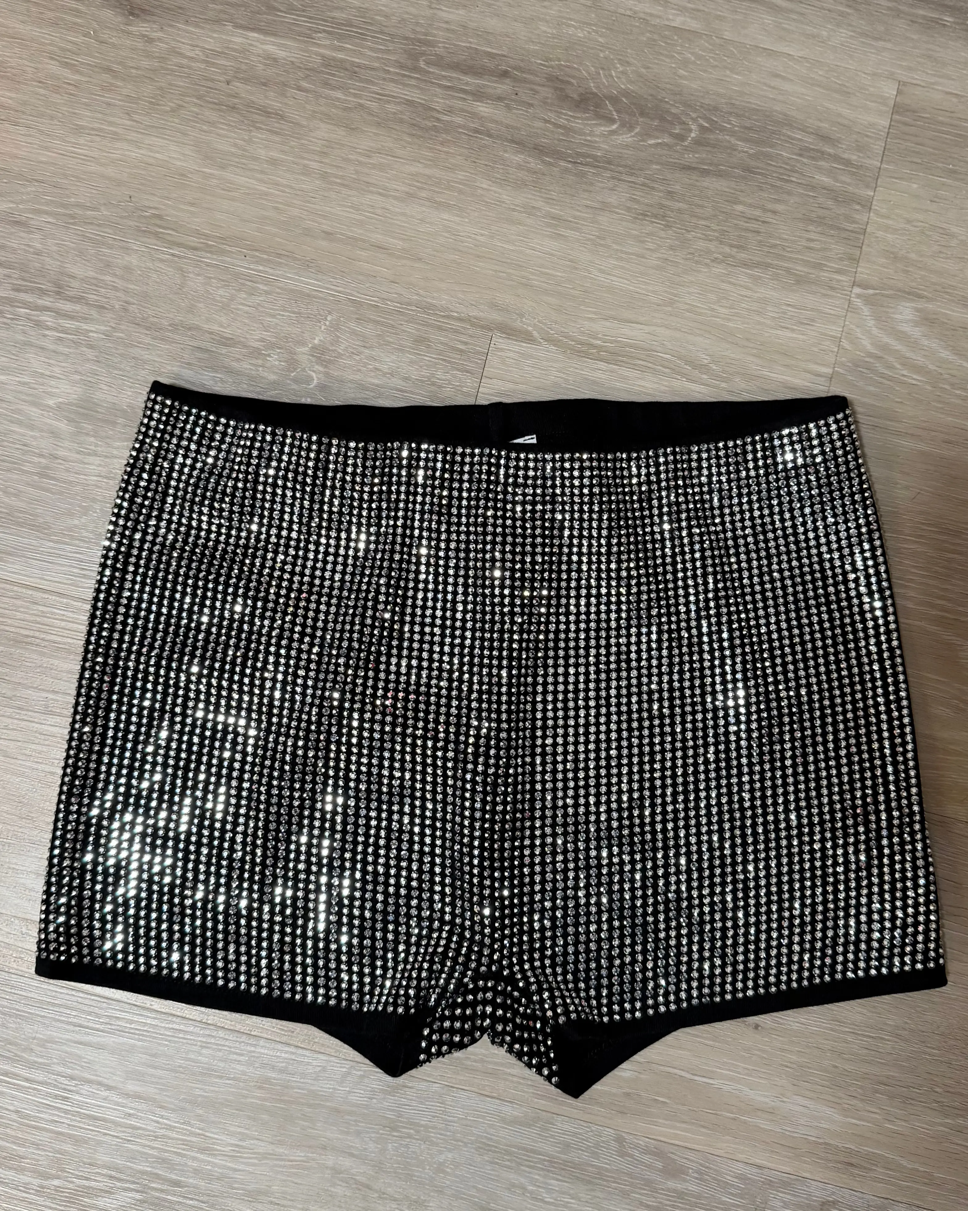 Crystal Rhinestone Shorts (Black)