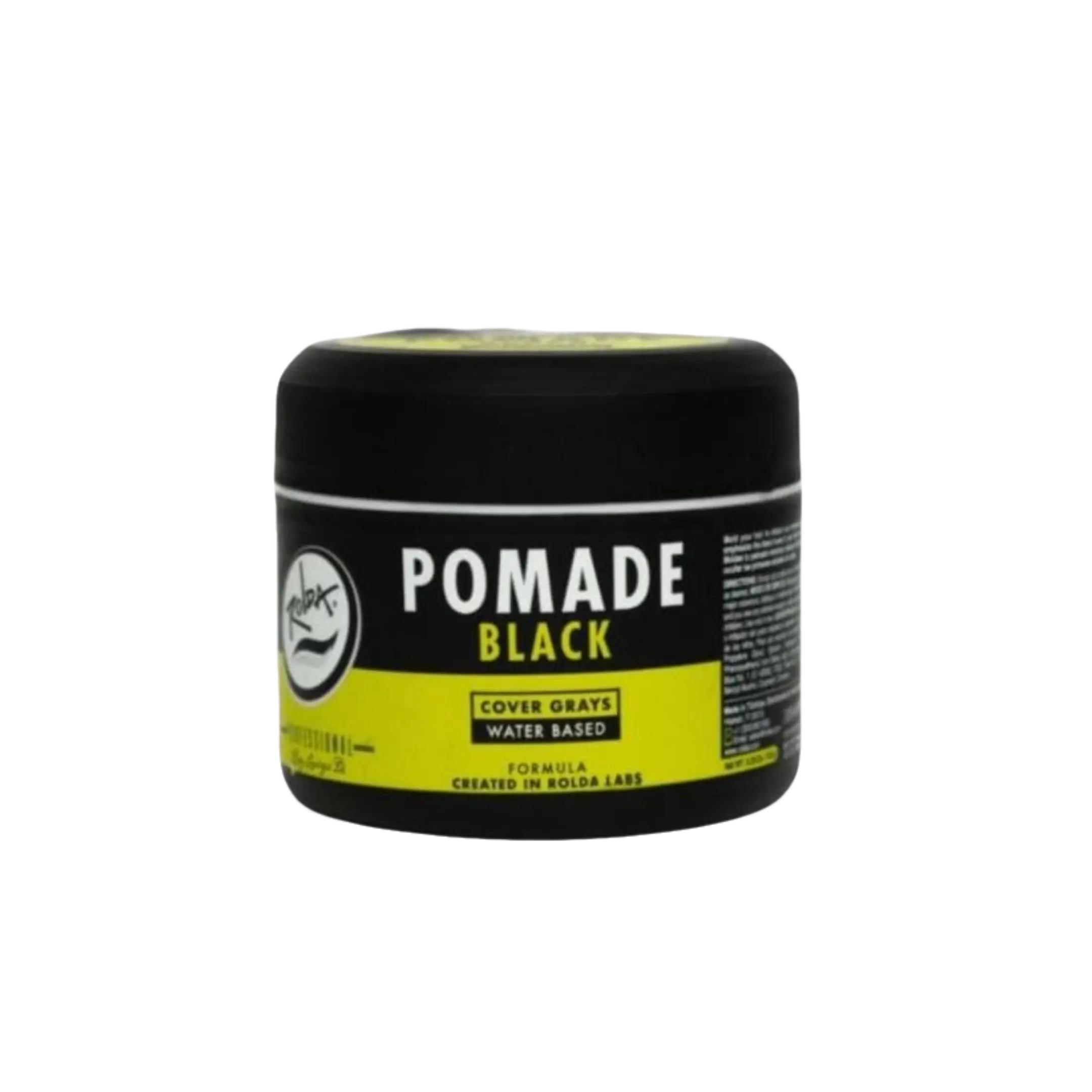 Rolda Black Pomade - Medium Hold With Radiant Shine - Grey Hair Coverage - Water-Based, All-Day, Flake-Free Formula, Hair Gel, Curly Hair Hair Styling Gel Haircare Duo