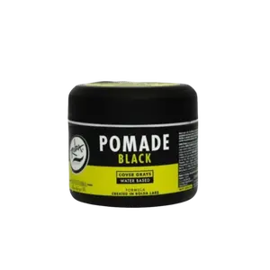 Rolda Black Pomade - Medium Hold With Radiant Shine - Grey Hair Coverage - Water-Based, All-Day, Flake-Free Formula, Hair Gel, Curly Hair Hair Styling Gel Haircare Duo