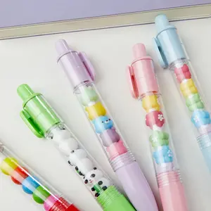 Creative Beaded Design 0.5mm Fine Tip Pen, Multicolor Beads, Ideal for Bullet Journal, Writing, Office Supplies, Bead Pens, Aesthetic Pens