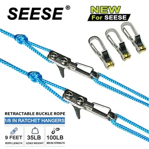SEESE Retractable Buckle Rope-Adjustable Ropes 2026 New Rope Roller with Accessory Cord - Easy Secure Tie Down for Outdoor,Camping, Marine Rope,and Boating Guy Lines ,Tools Gadgets,Truck Stuff ,Car Essentials