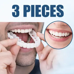 [3PC] Upper and lower dentures, covering missing and broken teeth, immediate wear for a confident smile. 2026 new snap-on veneers instantly enhance visual appeal.