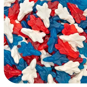 Patriotic Candy - 2 Pound Pack - 4th of July Gummies - Red White and Blue Candy Planes for Memorial Day, Military Homecomings & Aviation Themed Parties - Berry Flavored