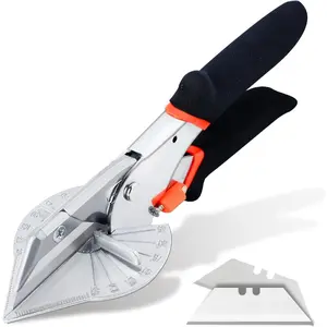 Miter Shears for Wood Trim Adjustable 45 to 135 Degree Multi Angle Handheld Cutter Precision Mitre Cutting Tool for Trunking Moulding Quarter Round DIY Home Improvement Easy Use