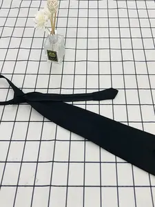 1 Piece Solid Color Tie, Adjustable Tied Neckwear Prom Necktie for Men Women, Business Formal Dress Shirt Accessory, Plain Ties