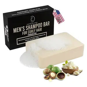 Fragrance Free Shampoo Bar for Men & Women – Solid Shampoo for Curly, Wavy & All Hair Types, Hydrating Shea Butter & Babassu Oil, Plastic-Free, Sulfate Free Scalp Cleanser – Made in USA