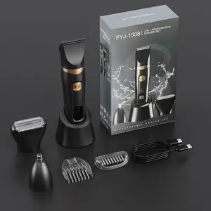 Men's 3-In-1 Shaver for Haircut, Beard Trimming and Nose Hair Grooming, Rechargeable, Portable and Convenient for Home Use