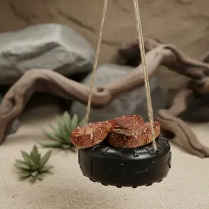 Indoor High-Value Reptile Furniture, Baby Snake Air Habitat Garden, Minimalist Sand Tire Hammock, Small Snake Climbing Decor