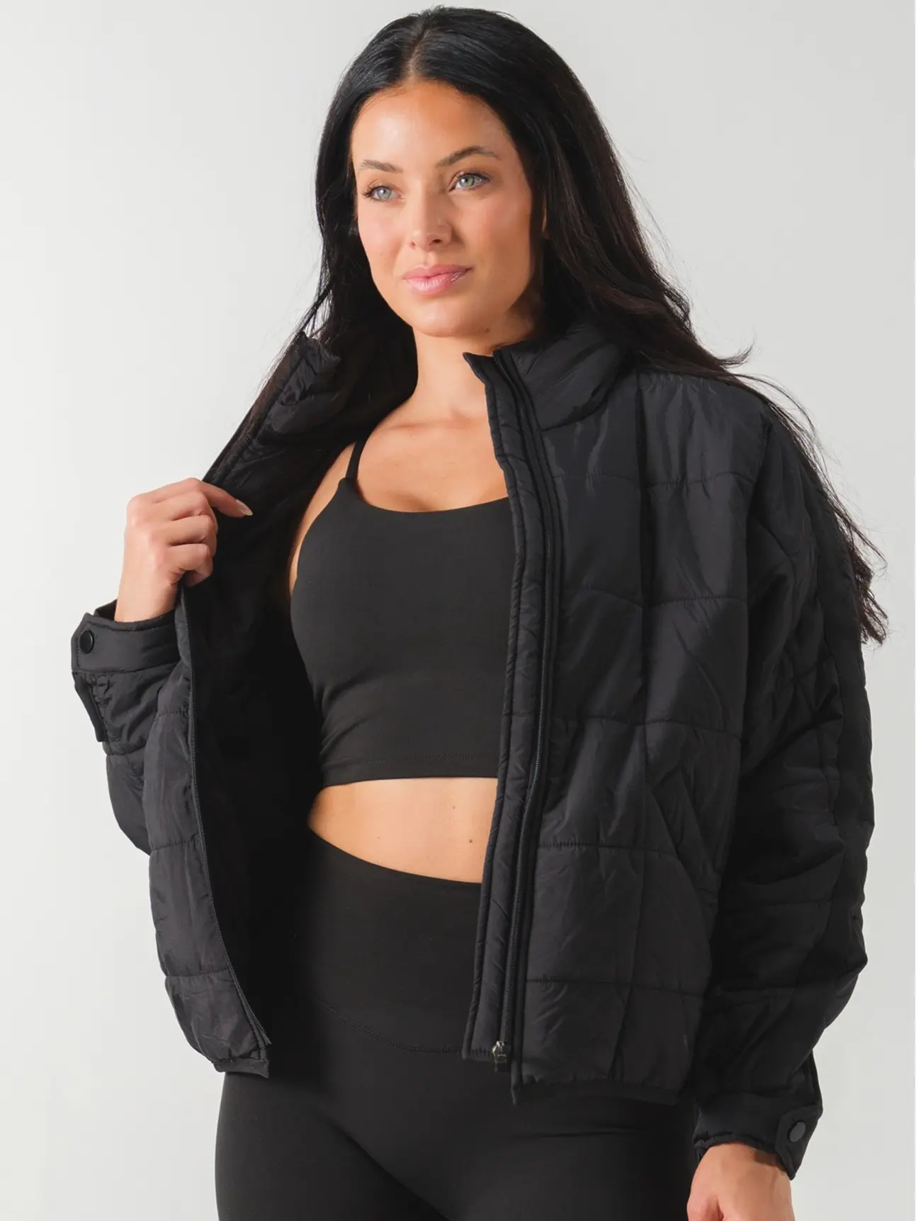 ACTA On The Go Puffer Jacket - Lightweight Downy Feel, Full-Length Zipper, High-Neck Collar for Wind Protection