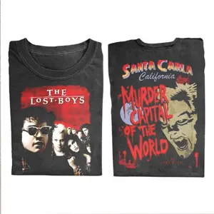 The Lost Boys 1987 T-Shirt, Santa Carla Vampire Horror Tee, Retro Movie Graphic Shirt, Halloween Streetwear Tops