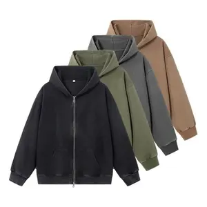 Men's zip-up hoodie, vintage washed hoodie jacket, streetwear long-sleeve sports hoodie jacket, unisex warm long-sleeve hoodie, men's soft casual fashion trendy solid color long-sleeve top