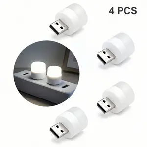 [Free!!ship] 4 PCS USB Night Light, Mini LED Light Bulb, Plug and Play with Power Strip Laptop Power Bank, Ideal Gift for Bedroom Desk Nursery Hallway Kitchen
