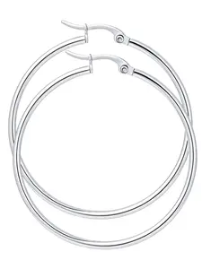 Stainless Steel Hoop Earrings, Fashionable Earrings for Women & Girls, High Quality Earrings, Trendy All-match & Exquisite Jewelry for Birthday Gift, Earring Stack
