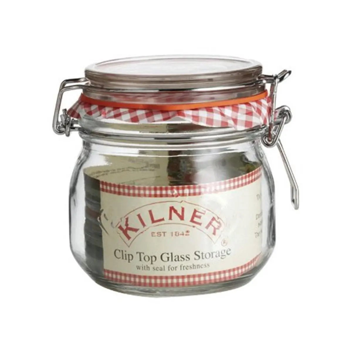 212 MAIN Kilner 0025490 Airtight Glass Jars - 4-Pack Round Wide Mouth Kitchen Preserving Containers, 17 oz for Gift Giving, Jar