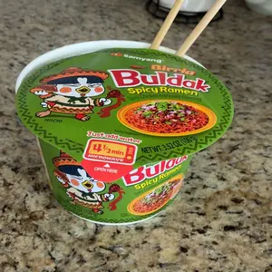 Buldak Birria Chewy Spicy Instant Noodles, Korean Big Bowl Ramen with Birria Smoky Heat & Chili-Smoky Kick, 3.52oz Easy-Prep Convenient Pack of 6