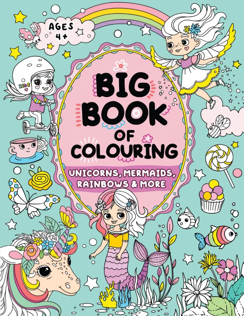 Big Colouring Book for Girls - Ages 4+, Big Books of Colouring Series Coloringbook, Activity Book