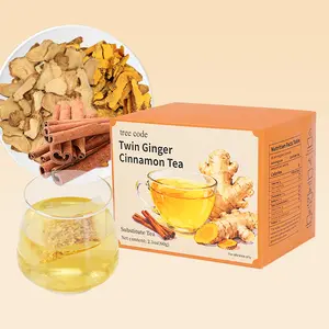 Treecode Twin Ginger Cinnamon Tea: Turmeric, Ginger, Cinnamon. 100% pure natural powder,Wellness Tea. dairy-free, no added sugar. Vegan formula, gluten-free, keto-friendly, caffeine-free. New Year Value Bundle