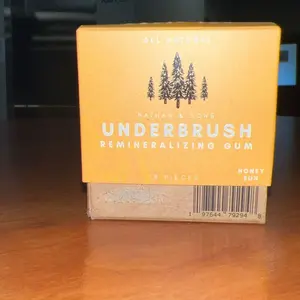 Product Review of Honey Bun  UNDERBRUSH Remineralizing Chewing Gum with Nano-Hydroxyapatite for Teeth and Gum Protection - 30 DAY SUPPLY Sweet Natural from A**