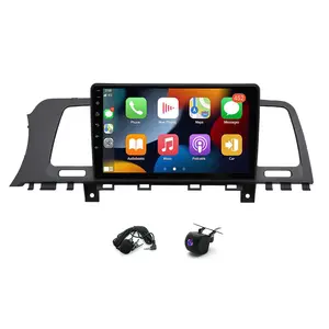 Android 15 Car Stereo GPS Navigation 2+64G for Nissan Murano Z51 2008-2014 with Carplay Android Auto 9in Car Radio with Bluetooth WiFi FM/RDS SWC Mirror Link Split Screen + AHD Backup Camera