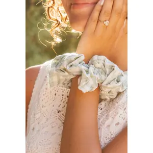 Sage Gingham Jumbo Scrunchie
