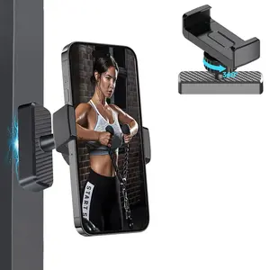 Magnetic Phone Holder for Gym - 360° Adjustable, Strong Portable Magnet Phone Mount for Workout Recording, Fitness Accessories Essentials, Compatible with iPhone & Andriod Phone, Perfect Gift for Men & Women