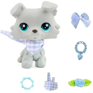 Mini Pet Shop Collie Multi Item Party Gift Pack, Cute Accessories, Cute Figurines, Collectible Imagination for Lps Collie, Birthday Christmas Halloween Gift, Figures Combo