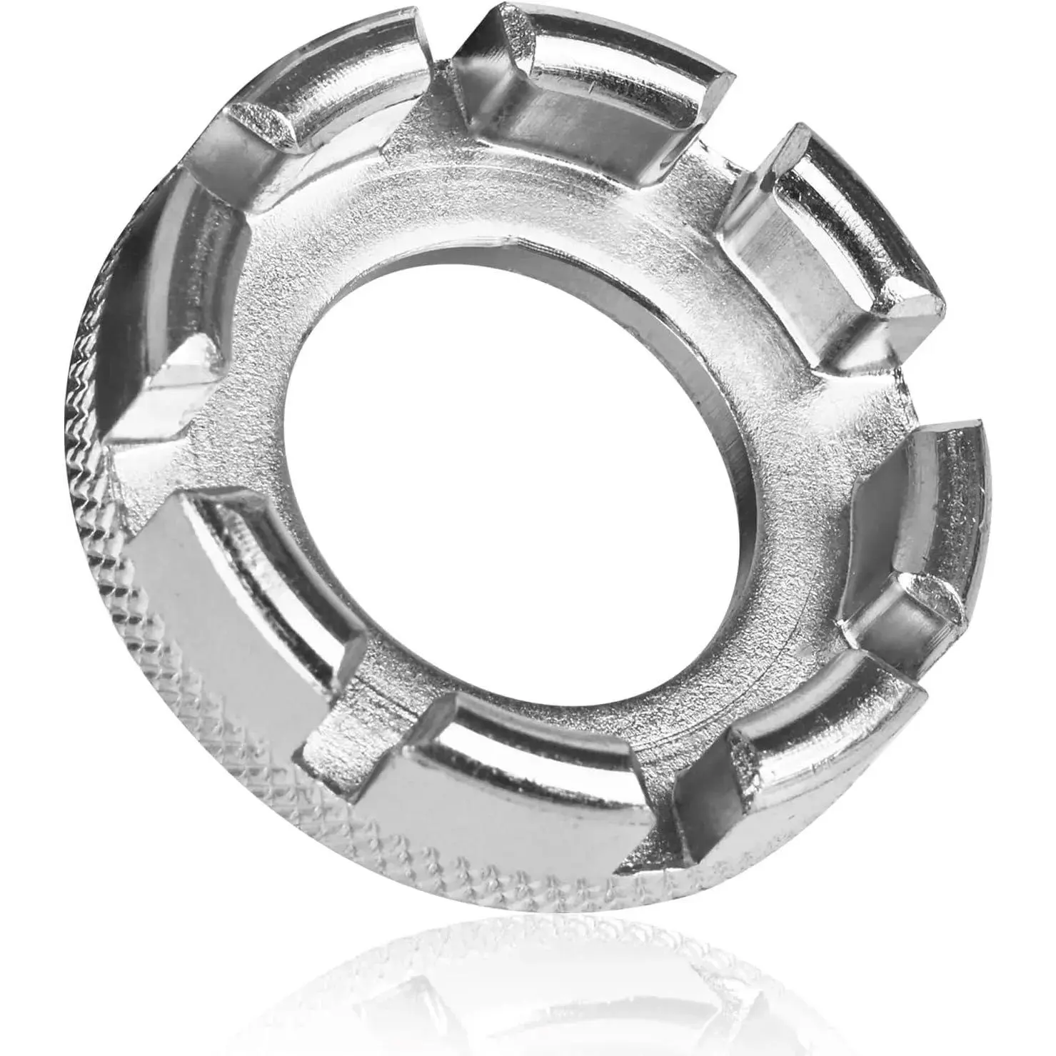 6-in-1 Bicycle Spoke Wrench, Hardened Steel Spanner with Chrome Finish for Wheel Truing and Tension, Fits 10-15G Caps, Bicycle Components, Bicycle Maintenance, Compact Tool