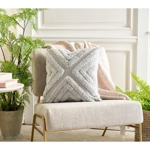 Home Reflection Tufted Decorative 18" x 18" Pillow