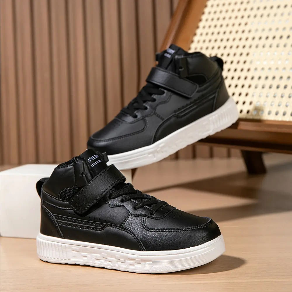 Boys' 10-11 Years Round Toe Rubber Sole Trainers - All-Year Comfortable Soft Casual Sneakers, Suitable for Girls, Real-Game Basketball Shoes