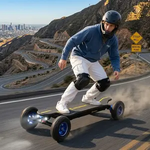 ET Pro 7500W Dual Motor Electric Skateboard - 34MPH Off-Road Longboard with 7" All-Terrain Wheels, 35% Incline, IP65 Waterproof for Adults