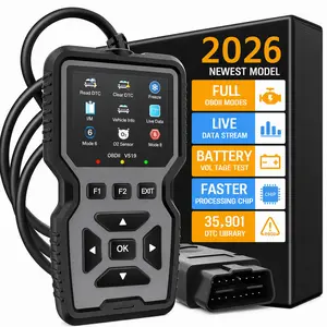 OBD2 Car Diagnostic Scanner, Engine Fault Code Reader & Code Eraser, Mode 6/8 OBDII/EOBD Scan Tool with Battery Tester and I/M Readiness, Vehicle Compatibility OBD2 Protocol