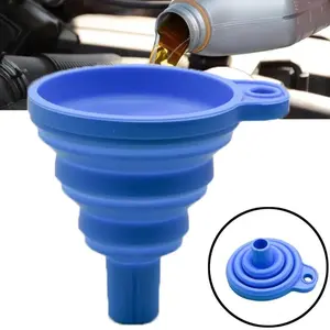 Make Oil Changes a Breeze with Our Large Car Engine Oil Funnel - Automotive Car Repair Tool, Foldable, Portable, and Telescopic!