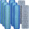 NIXOOT 8-Piece Microfiber Mop Pads Set, Water Absorbent Refills with 17/18" Mop Fit, Washable Reusable Dry-Wet Replacements (3 Stain-Removal, 3 Cleaning, 2 Dusting) for Hardwood Floors & Multi-Surfaces