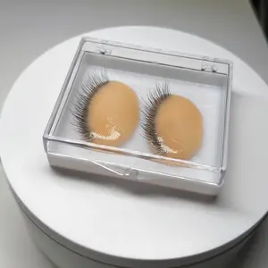 Handmade Realistic Silicone Practice Pair of Eyelids for Lash Training - 3 Layer Lashes