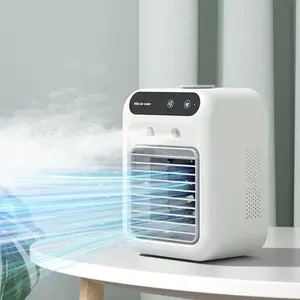 Portable Air Conditioner Fan, Air Cooler with Dual Fog Setting & Powerful Wind Speed, Mini Air Conditioner for Room Living Room, Rechargeable Portable Fan