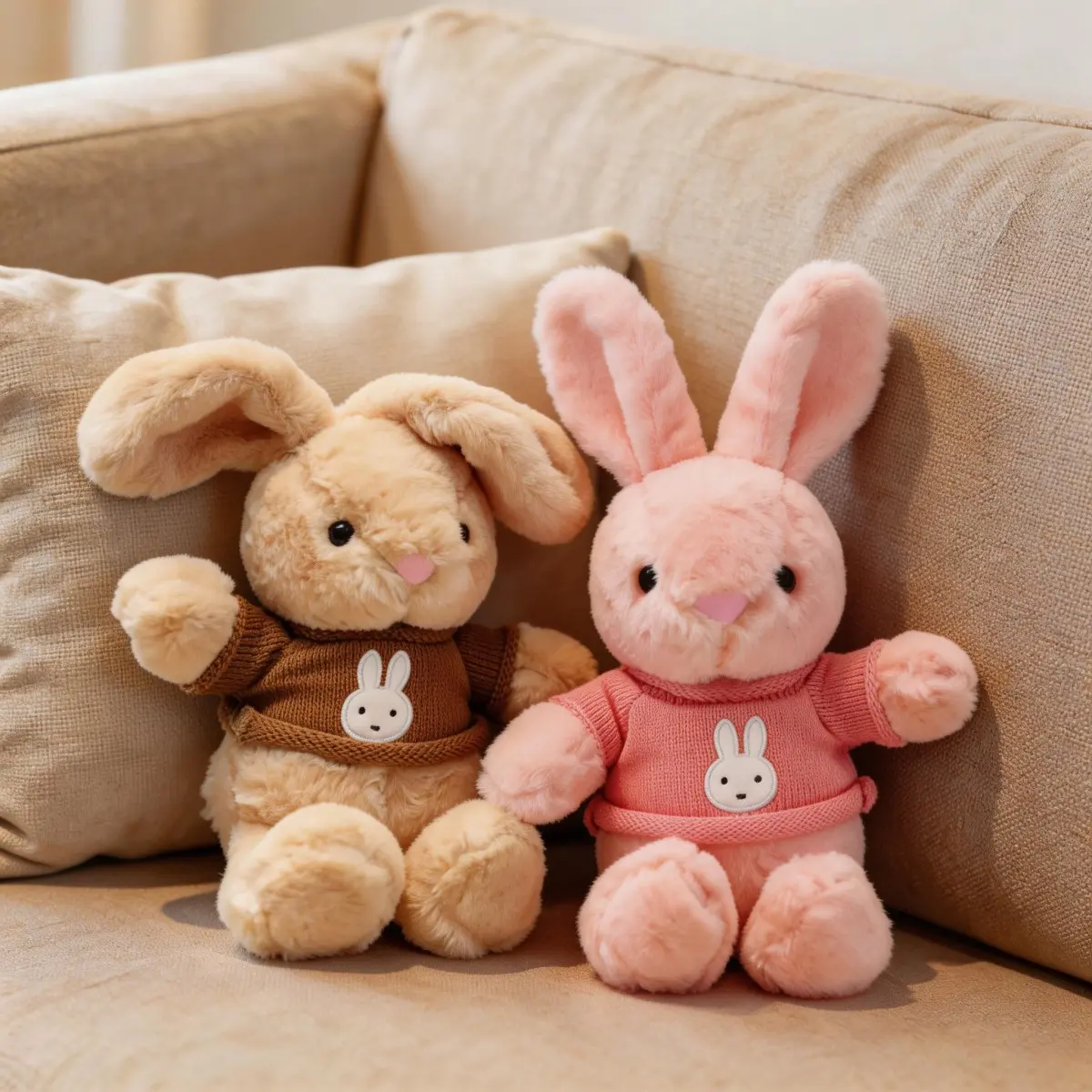 11.8in Sweater Bunny stuffed animals plushies toys girl toy whimsical cute fidget toy squishy for bf para mi novia fun stocking stuffers lol dolls style birthday gifts
