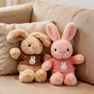 11.8in Sweater Bunny stuffed animals plushies toys girl toy whimsical cute fidget toy squishy for bf para mi novia fun stocking stuffers lol dolls style birthday gifts