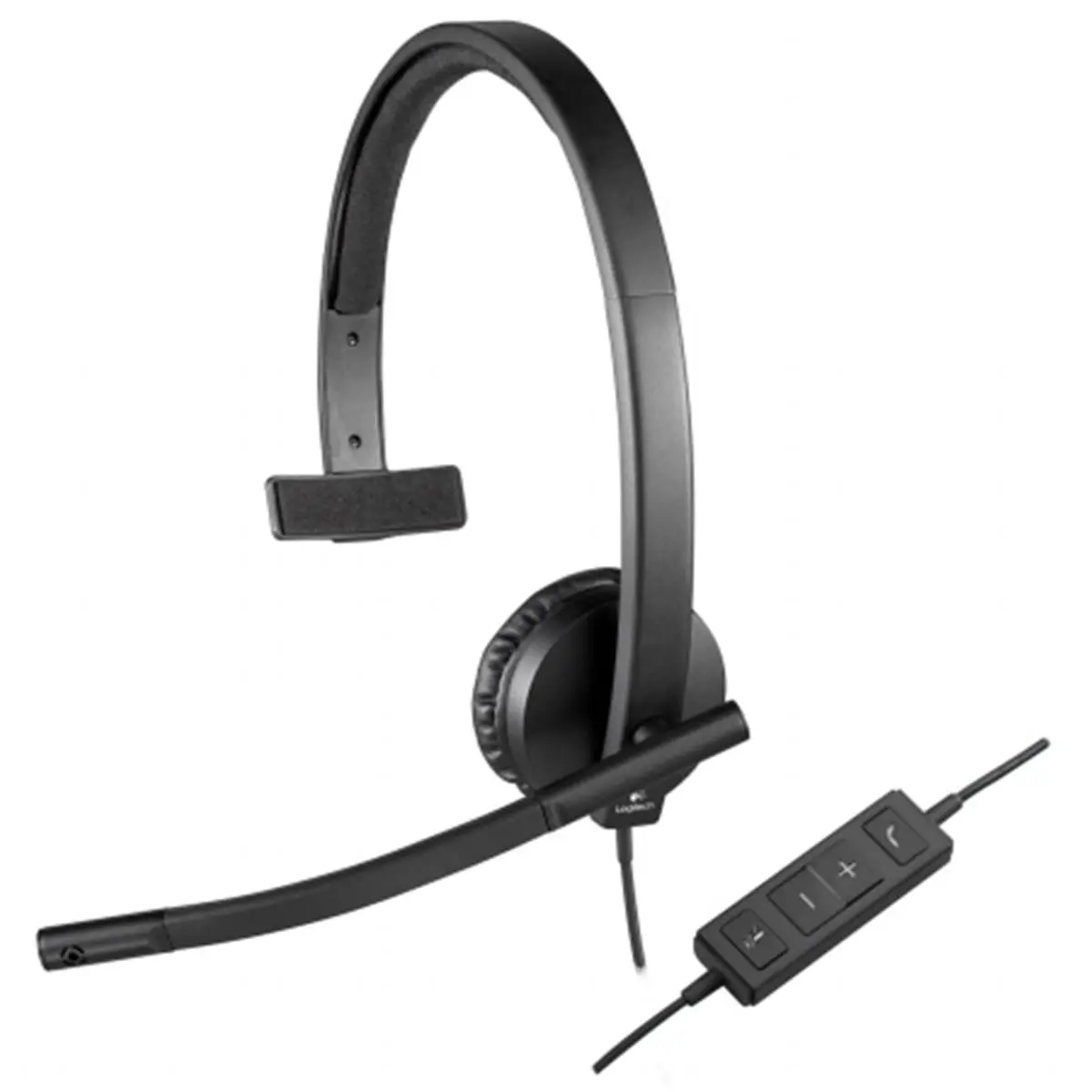 212 MAIN Mono USB Wired Headphone - Durable Digital Audio Headset with Cord, Noise Cancellation, Call Controls, Plug-N-Play for Cycling, Skype Use, Affordable Price, H570e, Single-Ear Usb