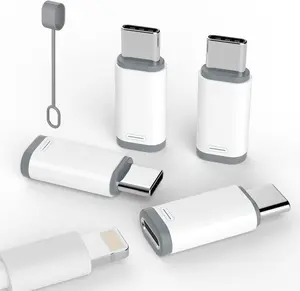 4-Pack Lightning to USB-C Adapter – Fast Charging & Data Transfer for iPhone 16/15 Pro/Max, iPad, Samsung S24, Nintendo Switch