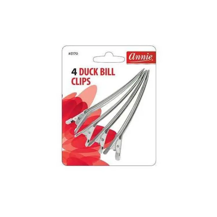 Durable Metal Duckbill Hair Clips - 4-Count Set for Professional Sectioning, Styling & Makeup Application, Metal Hair Clips, Sectioning Hair Clips