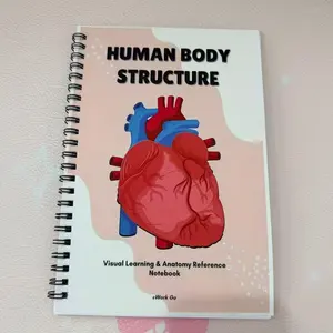 Human Anatomy Notebook for Students, Visual Learning & Reference Manual, Spiral Bound Biology Workbook, Includes Diagrams & Fun Exercises