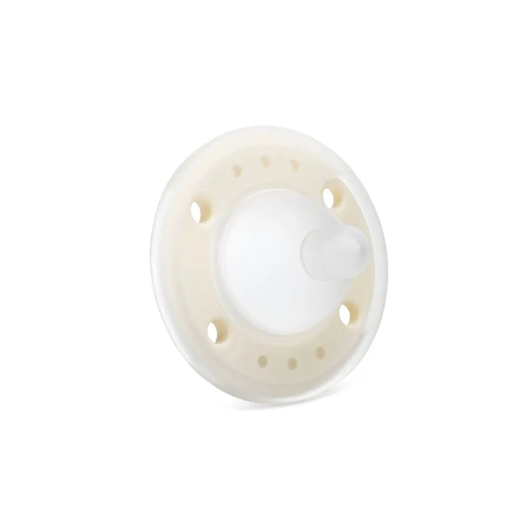 Ninni Co Pacifier Creme 1 Pack Soft BPA-Free Silicone Orthodontic Pacifier for Breastfed Babies | 0-24 Months