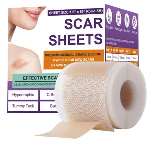Skincare Silicone Scar Removal Strips 1.6"X 59" Roll-1.5M - Effective for Scars, Ideal for Comfort