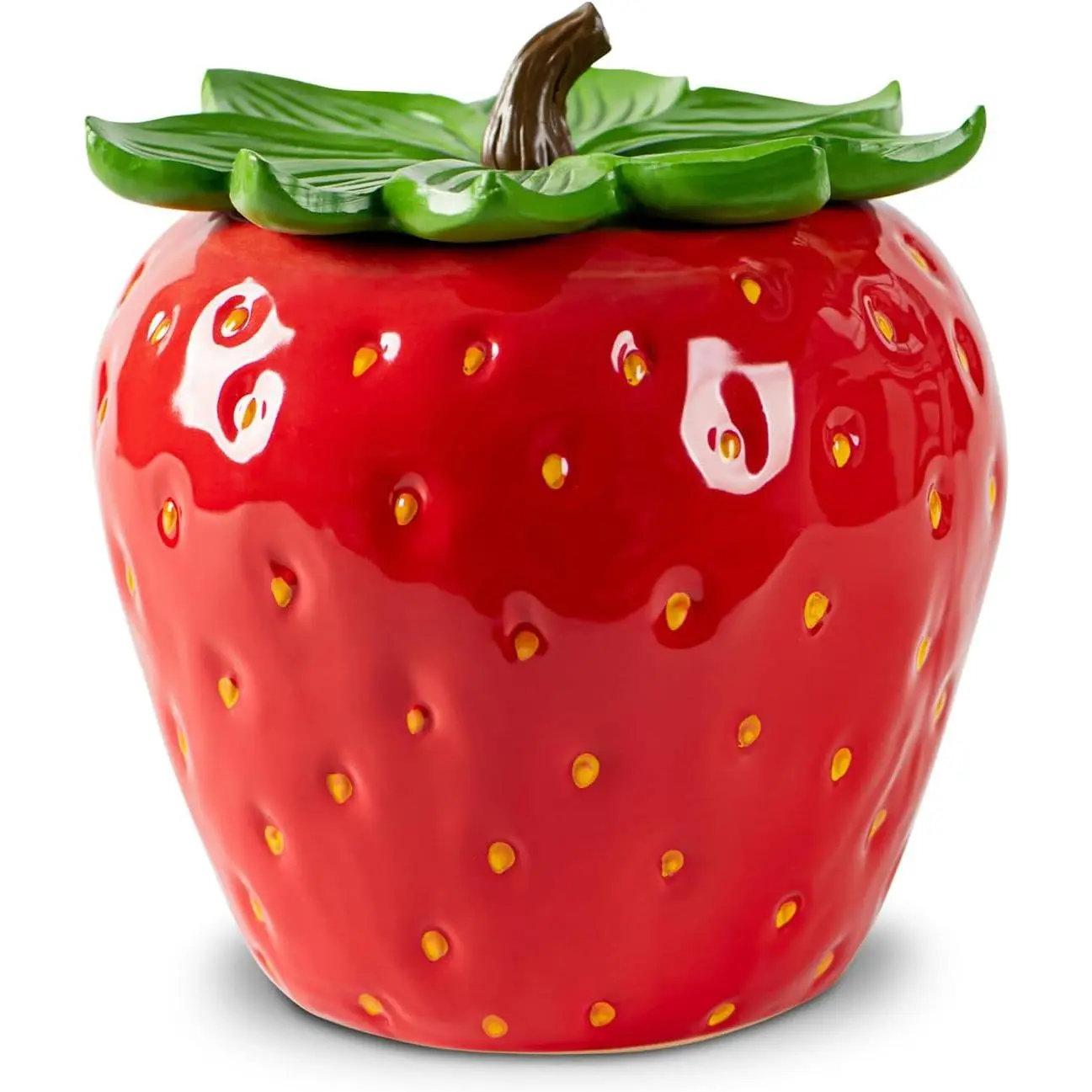 Strawberry Candy Jar With Lid Red Candy Container Ceramic Candy Jar With Lid For Candy Buffet